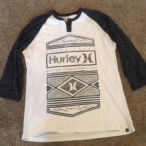 Large 3/4 Hurley shirt. Extremely comfy.